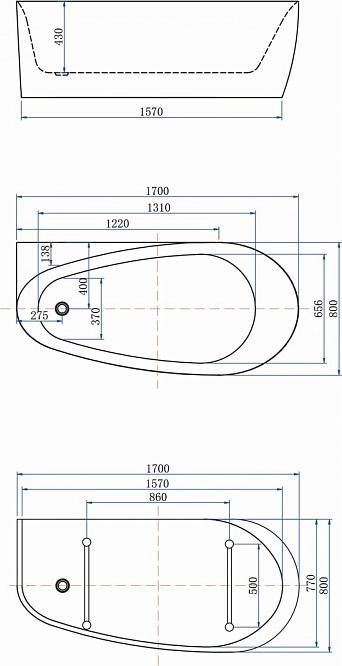 Раковина накладная GSI Pura 885226, черный матовый