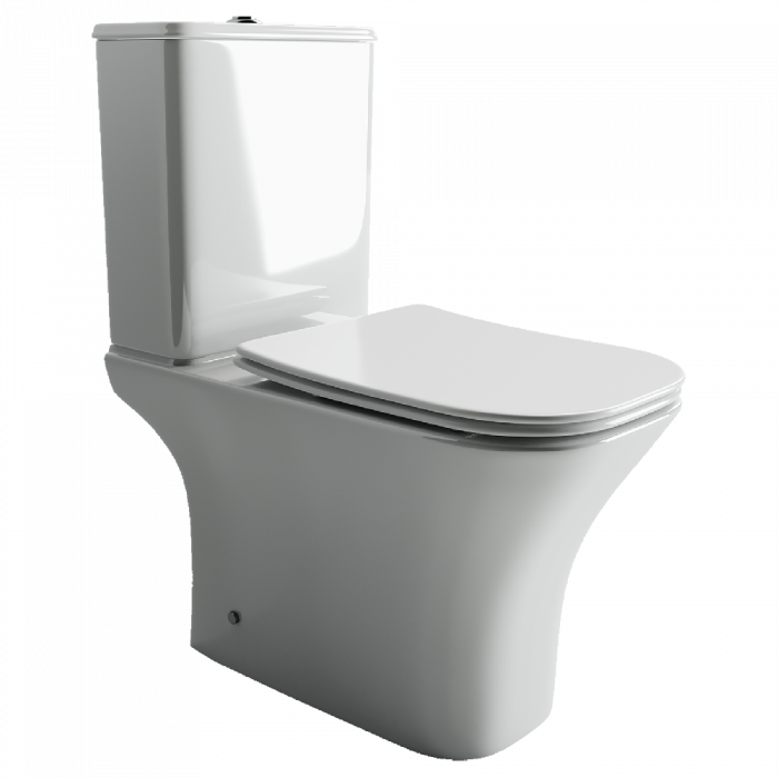 Унитаз-компакт Ceramica Nova Alfa CN9002 с бачком и сиденьем микролифт, белый