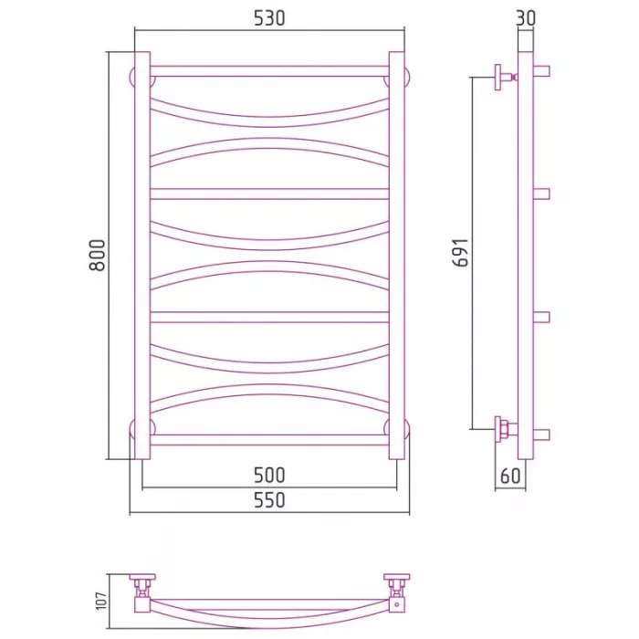 Раковина 60 см Ravak Ceramic O XJX01160001
