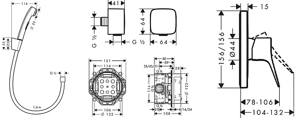 Тумба под раковину BelBagno MARINO-CER-700-2C-SO-RG-P 70 см, Rovere Grigio