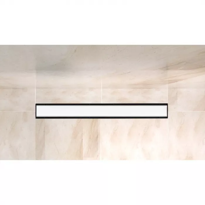 Дренажный канал BelBagno Luce BB-LD-LUCE-80-BIANCO, 80 см, с решеткой под плитку, белый матовый