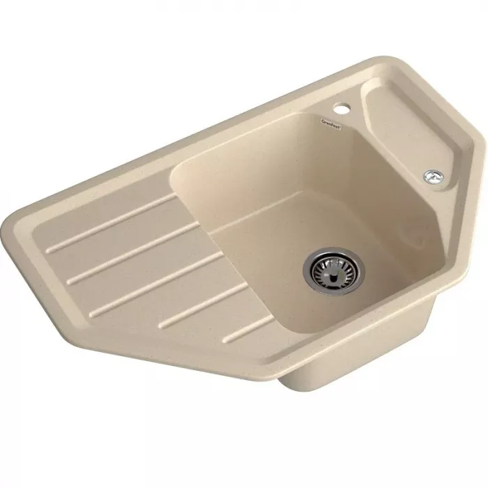 Кухонная мойка GranFest Corner C-800E кашемир бежевый