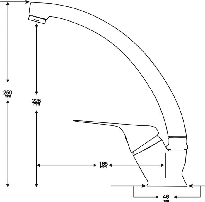 Комплект Мойка кухонная Domaci Равенна Rand DGR 780*480 (6) L2TG L + Смеситель MEGA Mega MG-BMK016 хром