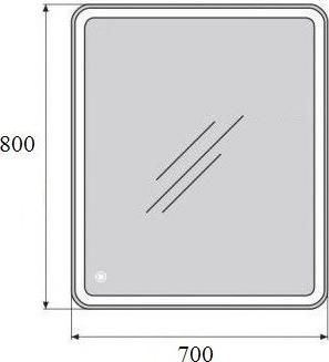 Зеркало BelBagno SPC-MAR-700-800-LED-TCH