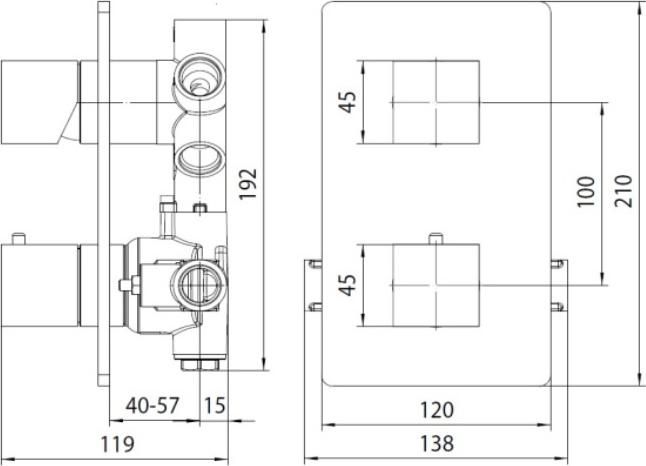 Смеситель для душа Bossini Cube Z00061.030, хром
