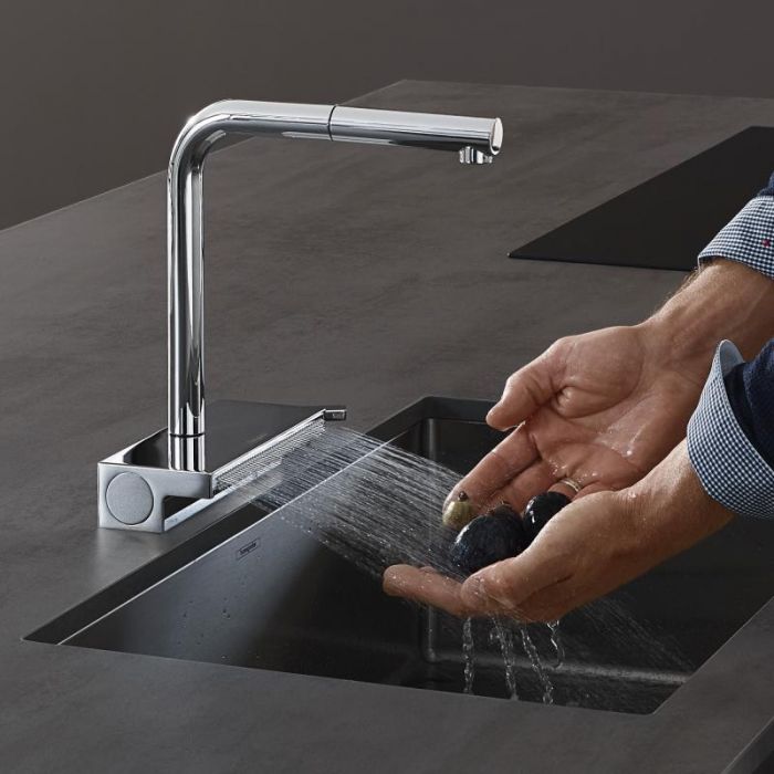 Смеситель для кухни Hansgrohe Aquno Select M81 73830000, хром