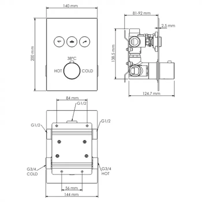 Смеситель для ванны с душем WasserKRAFT Neime 1900 1944 хром