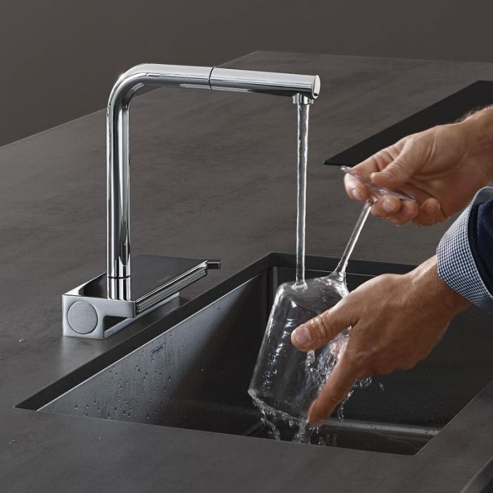 Смеситель для кухни Hansgrohe Aquno Select M81 73830000, хром