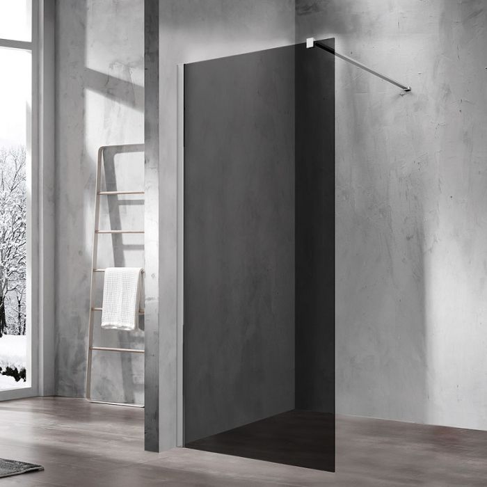 Душевая перегородка Vincea Walk-In VSW-1H800CG, стекло тонированное, профиль хром