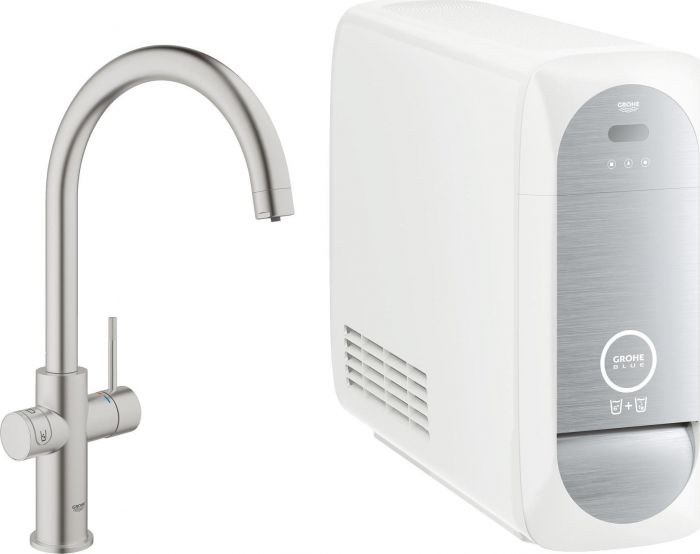 Смеситель для кухонной мойки Grohe Blue Home 31455DC0 суперсталь