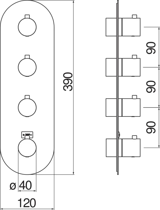 Боковая стенка Radaway Nes PTJ 10052900-01-01