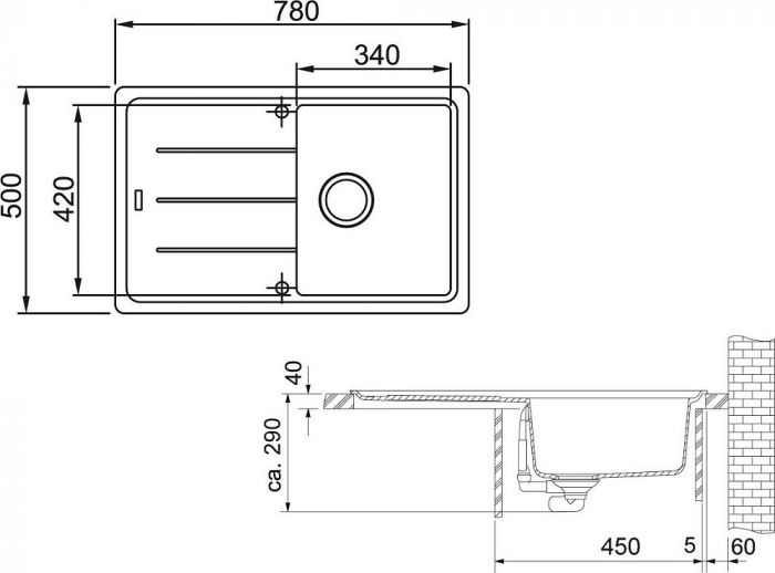Кухонная мойка Franke Basis BFG 611 бежевый
