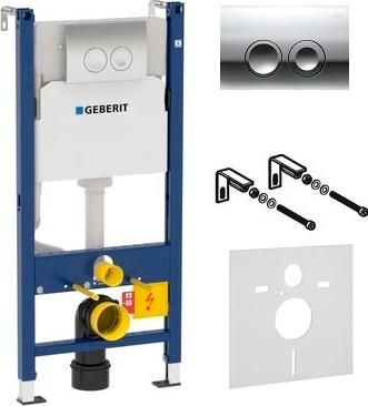 Комплект Чаша Roca Gap 34647L000 + Крышка-сиденье с микролифтом + Инсталляция Geberit Duofix Delta 458.124.21.1 3 в 1 с кнопкой смыва + Шумоизоляция