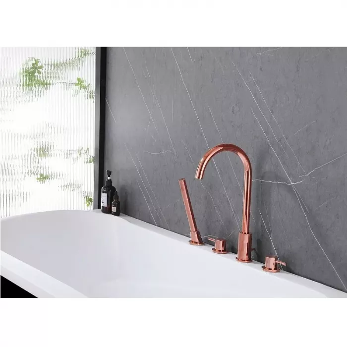 Смеситель для ванны с душем Abber Wasser Kreis AF8113RG золото