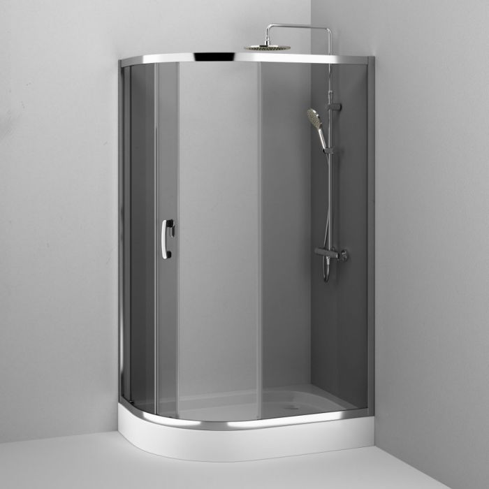 Душевой уголок AM.PM Like Solo Slide 120x80 W83G-302U120CG профиль хром глянцевый, стекло тонированное