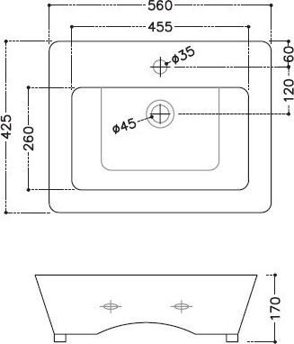Раковина 56 см Jaquar JDS JDS-WHT-25933