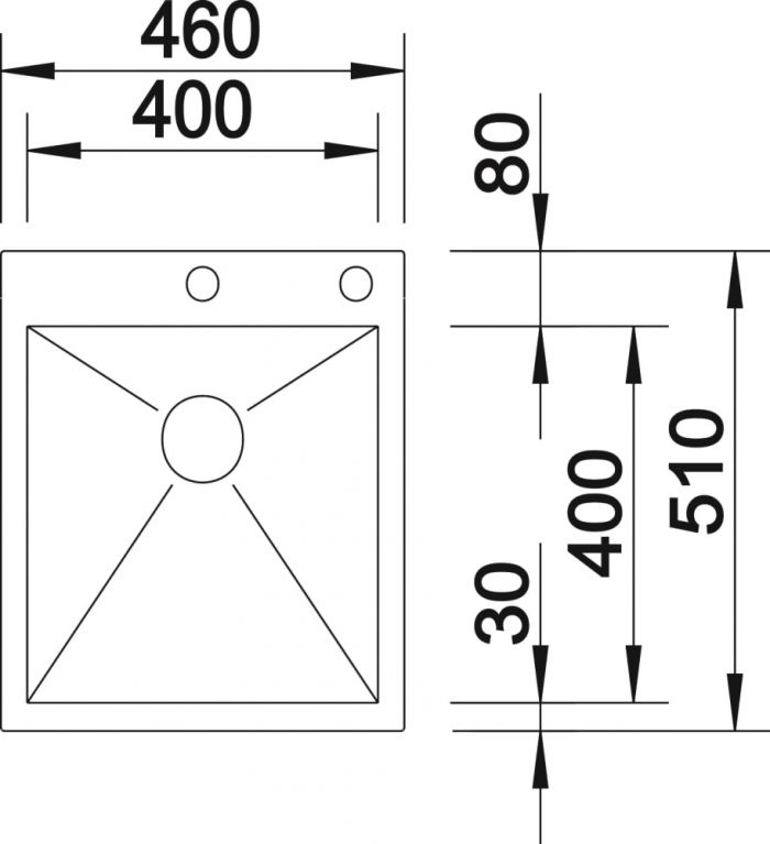 Кухонная мойка Blanco Zerox 400-IF/A 523100 нержавеющая сталь Durinox