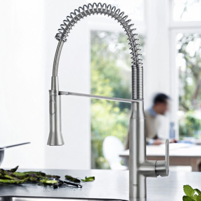 Смеситель для кухонной мойки Grohe K7 31379DC0 суперсталь