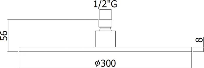 Верхний душ Paffoni Synkro King 30 ZSOF079NO черный