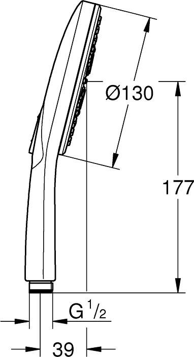 Ручной душ Grohe Rainshower SmartActive 26544000, хром