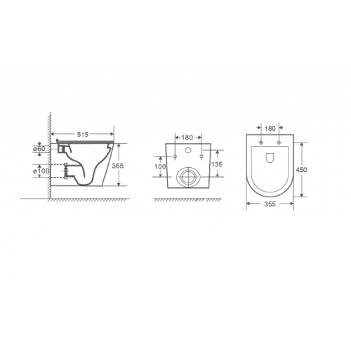 Комплект унитаза с инсталляцией D&K DS1021601 с сиденьем микролифт и белой клавишей смыва