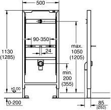 Инсталляция для писсуара Grohe Rapid SL 38517001