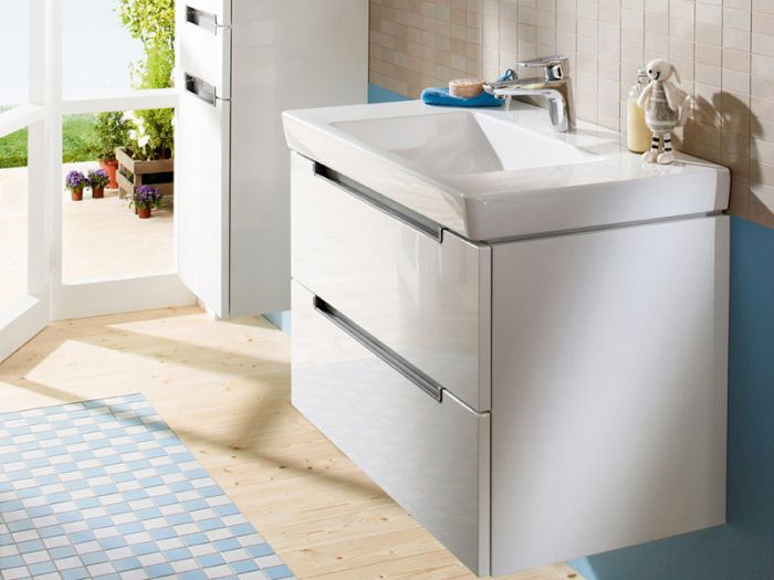 Тумба с раковиной Villeroy & Boch Subway 2.0 100 glossy white