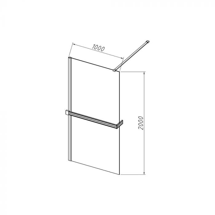 Душевая перегородка Vincea Walk-In HR VSW-4HR100CL 100 см, хром, стекло прозрачное