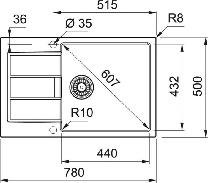 Кухонная мойка 78 см Franke Sirius S2D 611-78 XL 143.0618.383, сахара
