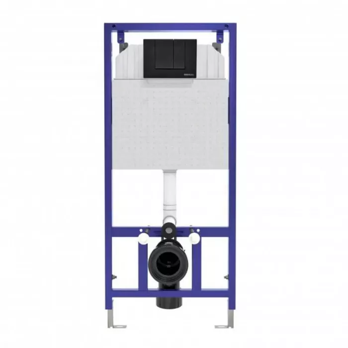 Инсталляция для унитаза Berges Wasserhaus Novum 040245 S5 для подвесного унитаза + черная кнопка 040045