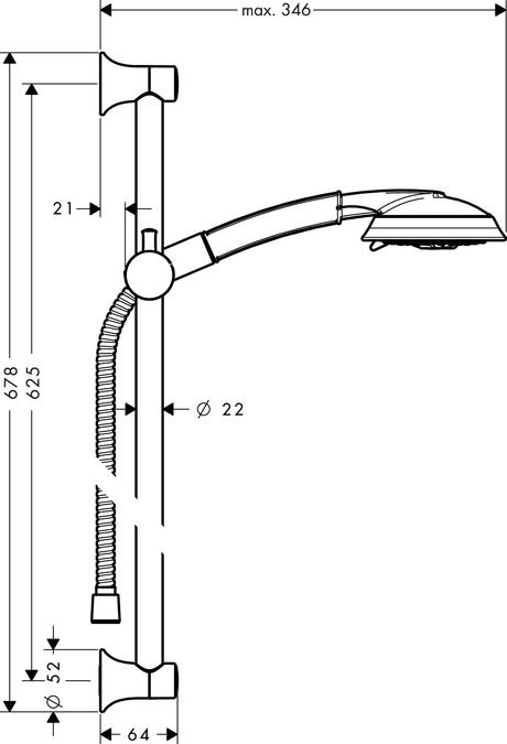 Душевой гарнитур Hansgrohe Raindance Classic 27843090, хром золото