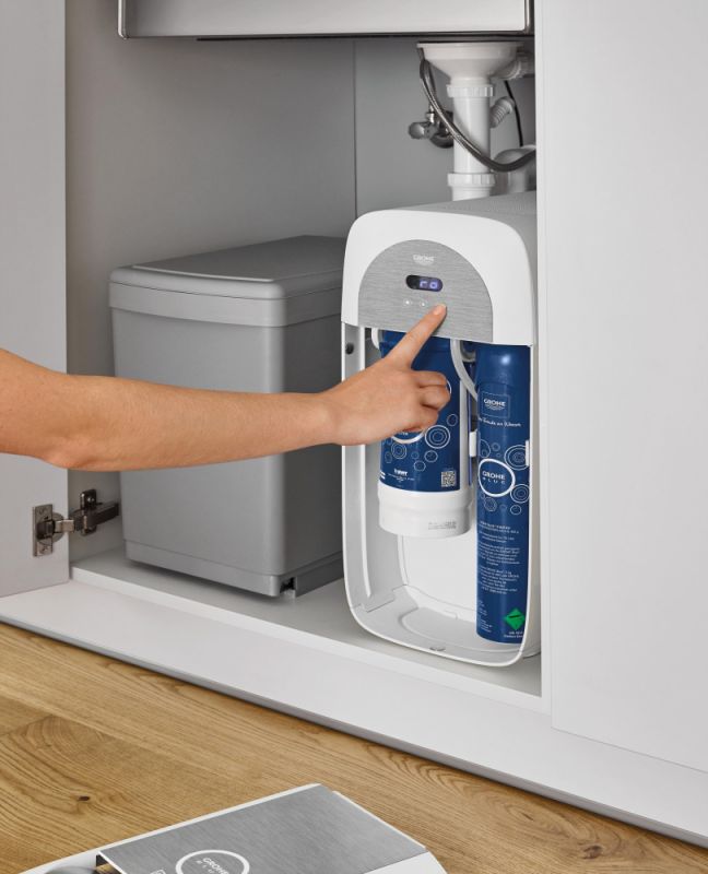 Смеситель для кухонной мойки Grohe Blue Home 31455DC0 суперсталь