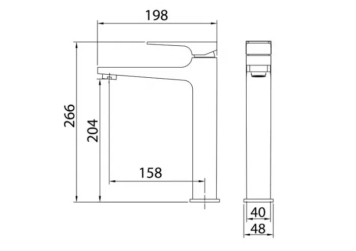 Смеситель для раковины WasserKRAFT Tauber 6400 6445 серый